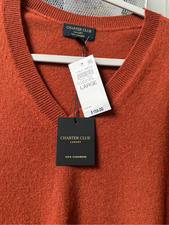 Charter Club Sweaters - Charter Club women’s  V-Neck Sweater in Rust